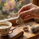 Hanger pyrite druzy zilver montuur