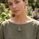 Hanger pyrite druzy zilver montuur