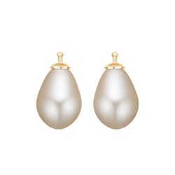 Heide Heinzendorff beige parelaanhangers E15 zilveren stokje