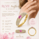 14 krt gouden ring roze saffier en diamant 0.65ct si