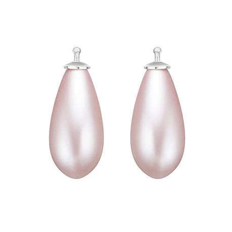 Heide Heinzendorff roze parelaanhangers pegel E14 kleur 11