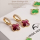 Heide Heinzendorff aanhangers klaver fuchsia E91 kleur 30
