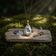 Verguld zilveren hanger druzy agaat
