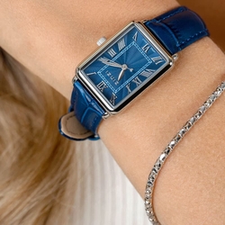 ZINZI Elegance horloge blauw leren band ZIW1955B