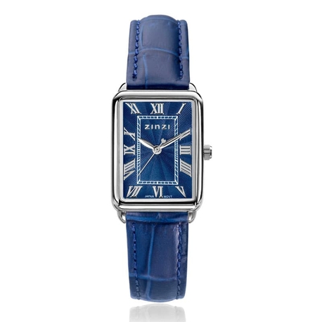 ZINZI Elegance horloge blauw leren band ZIW1955B