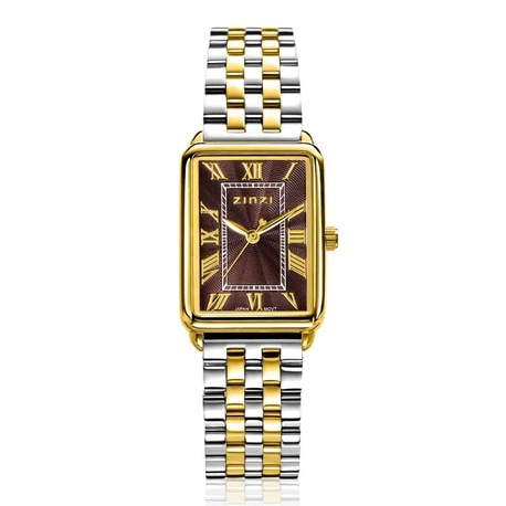 Elegance bicolor horloge bruine wijzerplaat ZIW1936 ZINZI