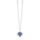 Julie Julsen zilveren hanger levensboom blauw emaille