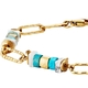 Julie Julsen vergulde armband Loving Stones turkooiskleurig jaspis en howliet