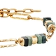 Julie Julsen vergulde armband Loving Stones groen met edelstenen