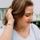 Julie Julsen verguld zilveren edelsteen ketting Loving Stones