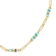 Julie Julsen verguld zilveren edelsteen ketting Loving Stones