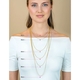 ZINZI verguld zilveren jasseron collier 42 cm