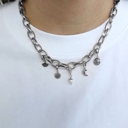 Christina  stalen schakelketting voor bedels
