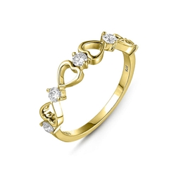 9k ring met hartjes lg diamant