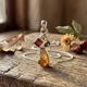 Zilveren hanger ruw citrien, carneool, citrien en rookkwarts