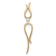 14krt gouden hanger lussen met briljant 0.10ct