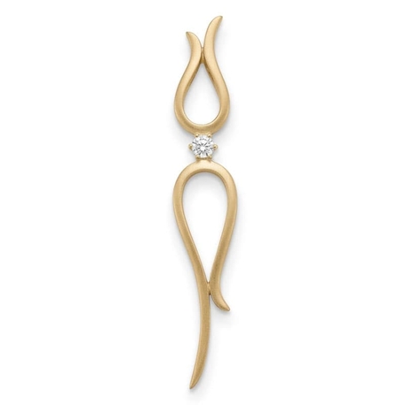14krt gouden hanger lussen met briljant 0.10ct