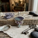 Zilveren hanger druzy  agaat met coating topaas amethist 