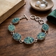 Starborn Zilveren armband met druzy kwarts, blauw/groen titanium coating