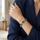 Starborn Zilveren armband met druzy kwarts, blauw/groen titanium coating