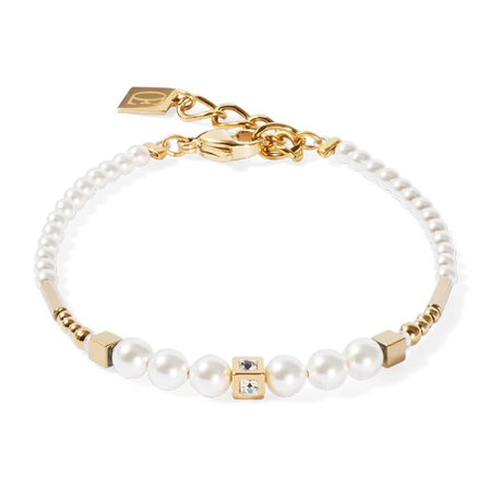 COEUR DE LION armband 4312-30-1416 Shimmering Princess Pearls gold-white