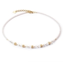 COEUR DE LION collier 4565-10-1416 Mini Cubes Gold White