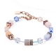 COEUR DE LION armband 4905-30-0738 GeoCUBE Iconic Precious beige bleu