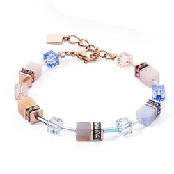 COEUR DE LION armband 4905-30-0738 GeoCUBE Iconic Precious beige bleu