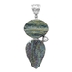 Zilveren hanger met drusy chalcedoon en zoetwaterparel