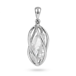 Zilveren hanger met herkimer diamant, Starborn Creations