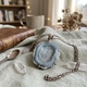 Starborn Creations zilveren hanger met kleine woestijn agaatgeode