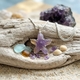 Zilveren hanger met ametrien zeester van Starborn Creations
