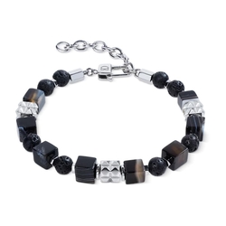COEUR DE LION stalen armband onyx, lava 0927-30-1300