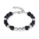 COEUR DE LION stalen armband onyx 0925-30-1317