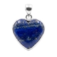 Zilveren hart hanger met lapis 