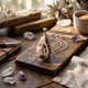 Starborn zilveren hanger gefossiliseerde schelp
