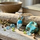 Zilveren hanger parel, peridot, topaas, en oesterturkoois
