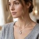 Zilveren hanger met herkimer diamant