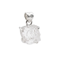 Zilveren hanger met herkimer diamant