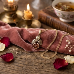 14 karaat gouden hanger roos TeKa