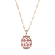 Tsars Collection rosé zilveren eihanger roze en wit zirkoon