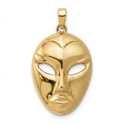 Vintage 18krt gouden hanger masker 3,4 gr