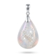 Zilveren hanger met drusy kwarts met opal coating