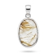 Zilveren hanger met golden rutiel 