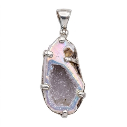 Starborn zilveren hanger met agaat geode