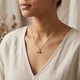 Vintage Lapponia geelgouden collier met parel Tundra Flower Bjorn Weckstrom