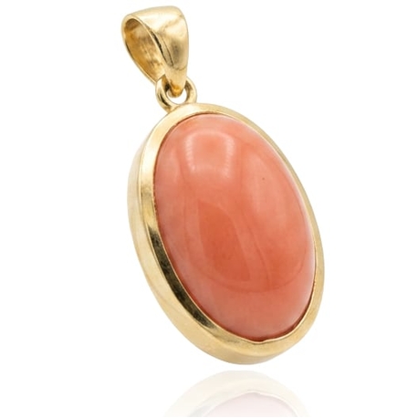 Zilver vergulde hanger met carneool cabochon