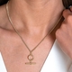 Zinz verguld zilver collier T-bar zic2359