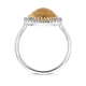 Zilveren ring citrien en zirkonia