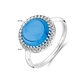 Zilveren ring topaas en zirkonia